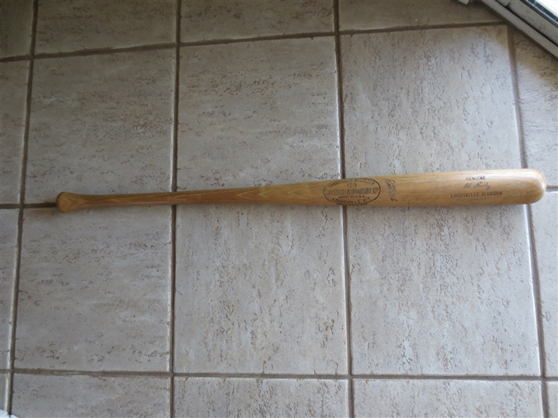 Autographed 1958 Game Used Ed Bailey Team Signed Baseball Bat with 25 Signatures including Frank Robinson and Don Hoak!