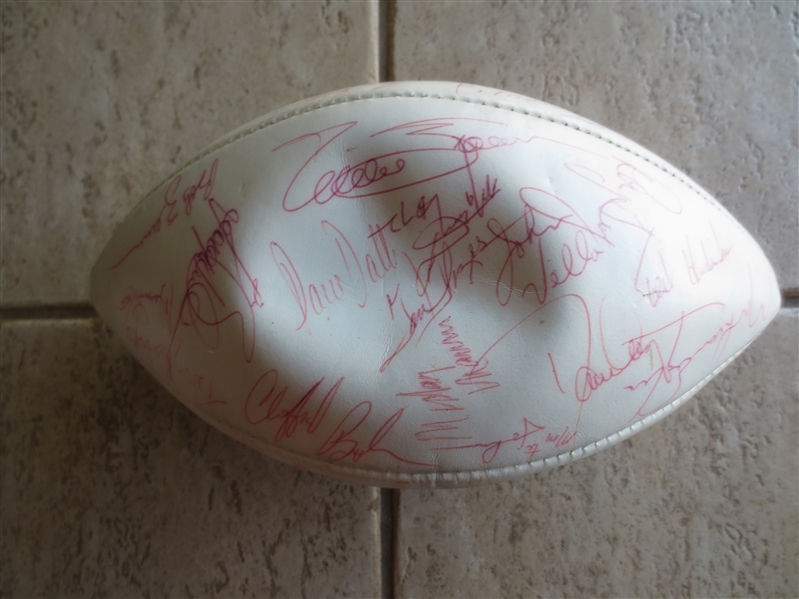 Autographed 1977 Oakland Raiders Team Signed Football with (45) Signatures including Ted Hendricks, Lester Hayes, Willie Brown and Cliff Branch