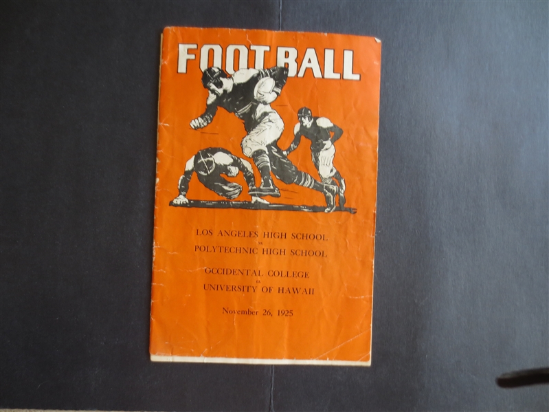 1925 University of Hawaii at Occidental College Football Program