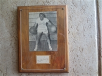 Autographed Dolly King Cut Signature and Photo 1940s Rochester Royals NBL New York Renaissance Black Basketball and Homestead Grays Negro League Baseball  VERY RARE!