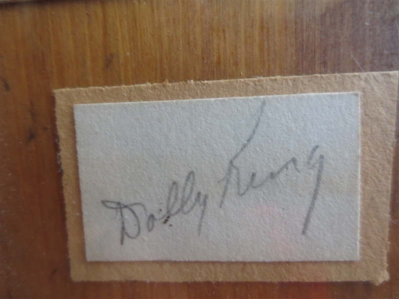 Autographed Dolly King Cut Signature and Photo 1940's Rochester Royals NBL New York Renaissance Black Basketball and Homestead Grays Negro League Baseball  VERY RARE!