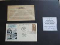 Autographed 1961 Ernest Hildner First Day of Issue Cachet  HOFer on 1st Team EVER--- RARE!