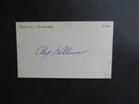 Autographed Alex Kellner Jewish Baseball Pitcher Cincinnati Reds, Cardinals, Kansas City As 3" x 5" card