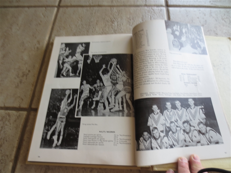 Wilt Chamberlain 1957 Jayhawker University of Kansas Yearbook with numerous pictures of Wilt!