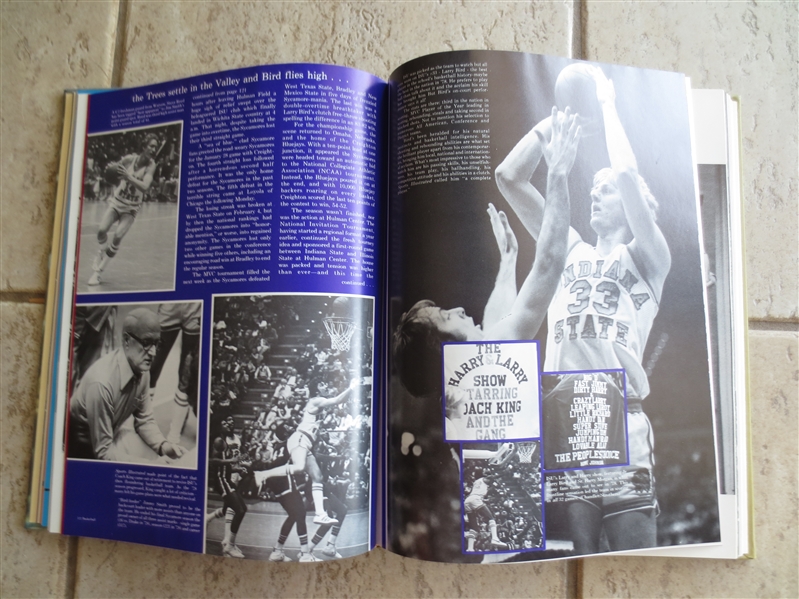 Larry Bird 1978 Indiana State University Sycamore School Yearbook with many photos of Larry Bird!