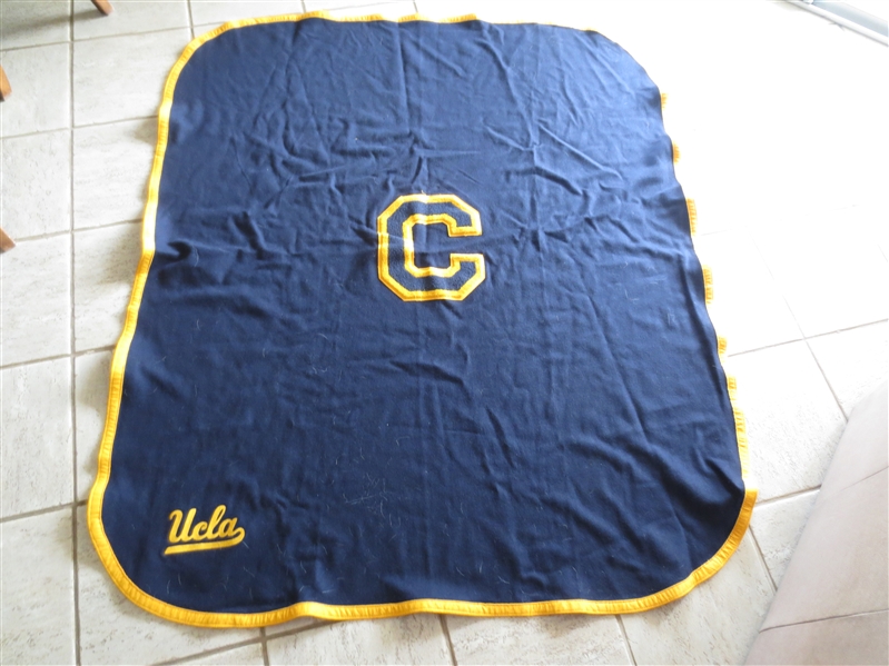 Huge 1960's-70's UCLA Football Wool Blanket