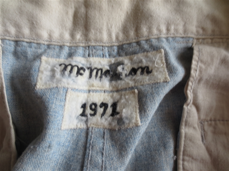 1971 Don McMahon San Francisco Giants Road Game Worn Pants in nice shape!