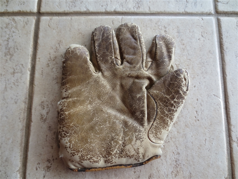 1910 Reach Left Handed Baseball Glove with Cloth Manufacturers Patch  TORN Condition.