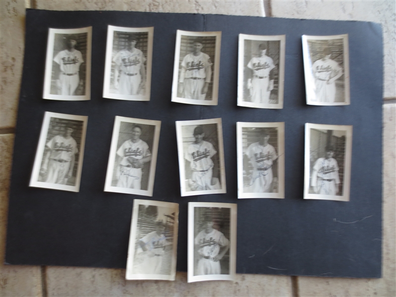 (20) different Autographed 1950's Syracuse Chiefs Photo Snapshots