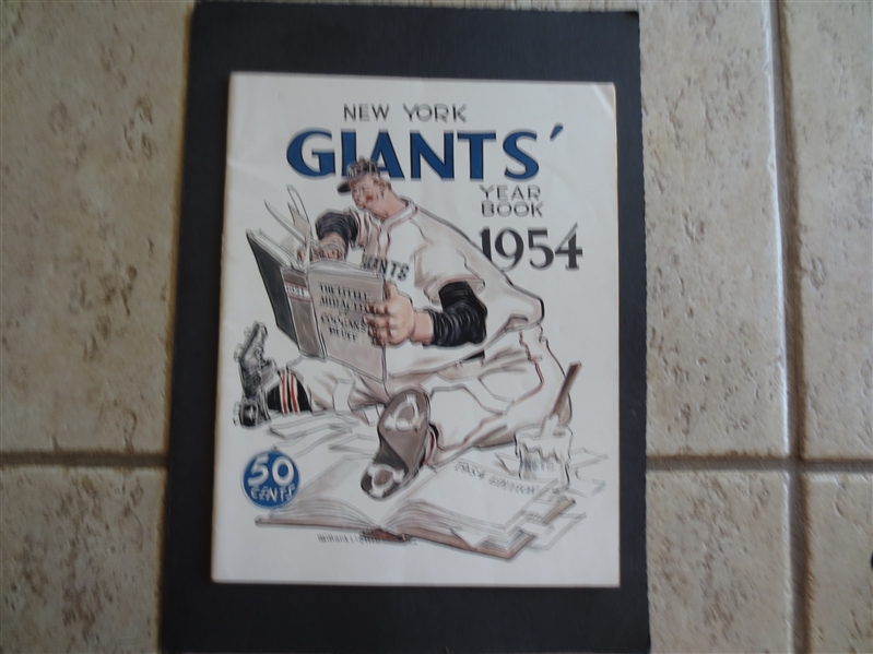 1954 New York Giants Baseball Yearbook Willie Mays Monte Irvin---  In great shape!