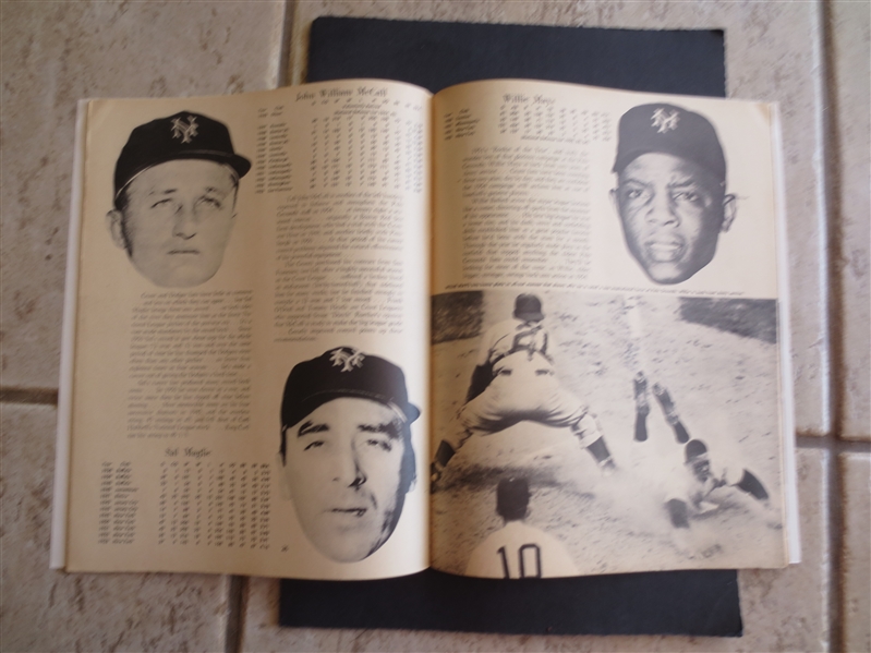 1954 New York Giants Baseball Yearbook Willie Mays Monte Irvin---  In great shape!