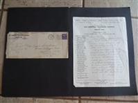 Autographed Claire Bee Basketball Letter and Envelope to Ossie Schectman who scored the 1st Points in the NBA