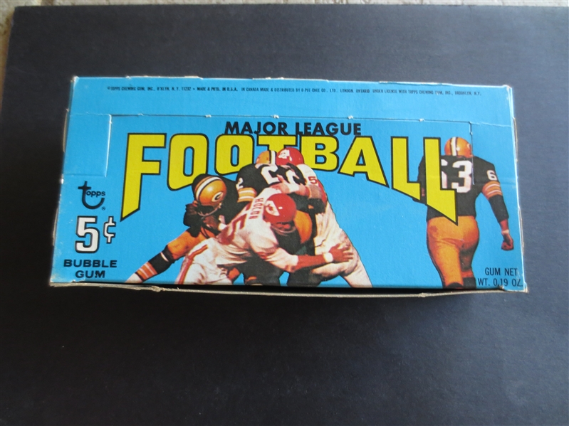 1968 Topps Football Wax Card Empty Display Box Extra Pin-Up Variety Johnny Unitas