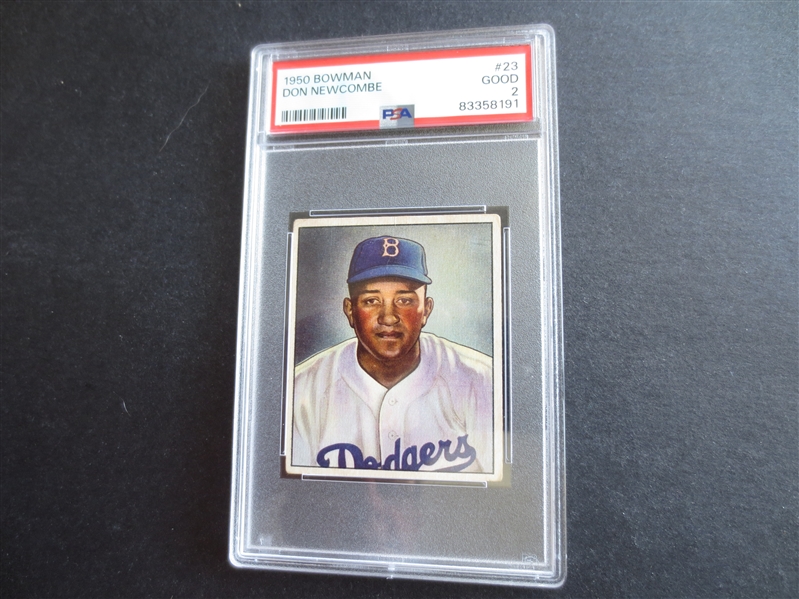 1950 Bowman Don Newcombe PSA 2 GOOD Baseball Card #23  NICE looking card!