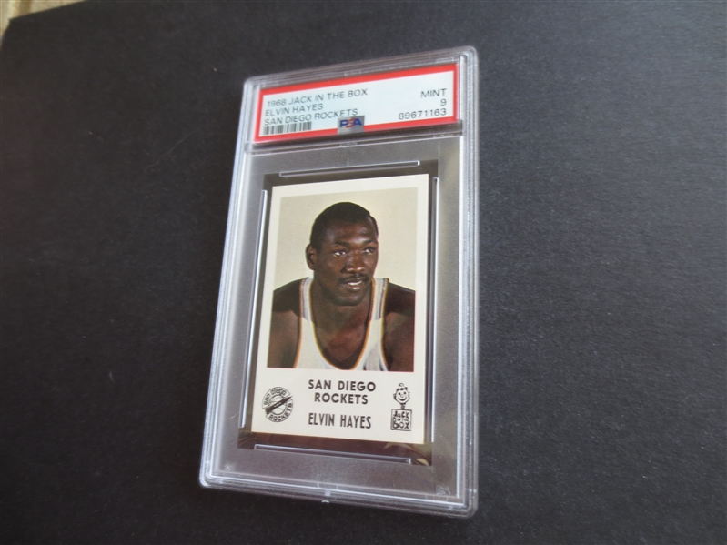 1968 Jack in the Box Elvin Hayes San Diego Rockets PSA 9 MINT Basketball Card