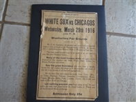 1916 Chicago White Sox vs. Chicagos Billhead Broadside Advertising with Hall of Famers Named!