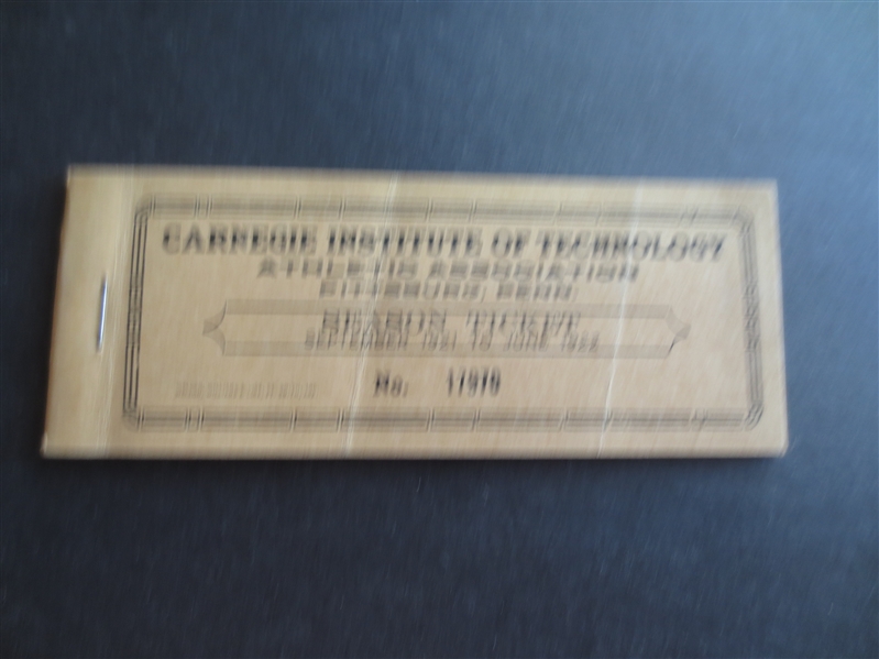 1921-22 Carnegie Tech PLUS 1932-33 NYU Ticket Booklets and Football Schedules