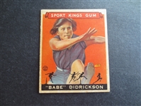 1933 Sport Kings Goudey Babe Didrickson Track Card