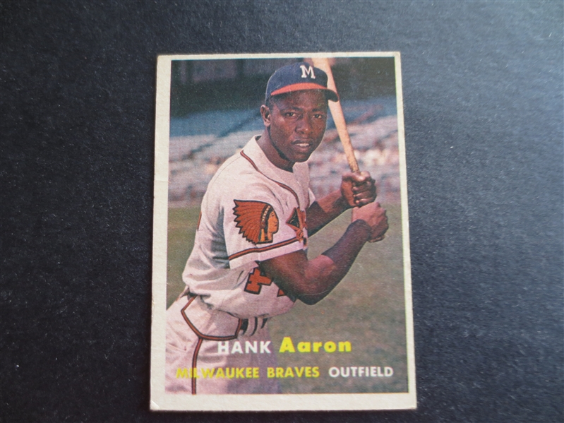 1957 Topps Hank Aaron Baseball Card #20