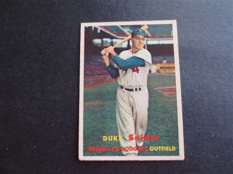 1957 Topps Duke Snider Baseball Card #170 in Great Shape!