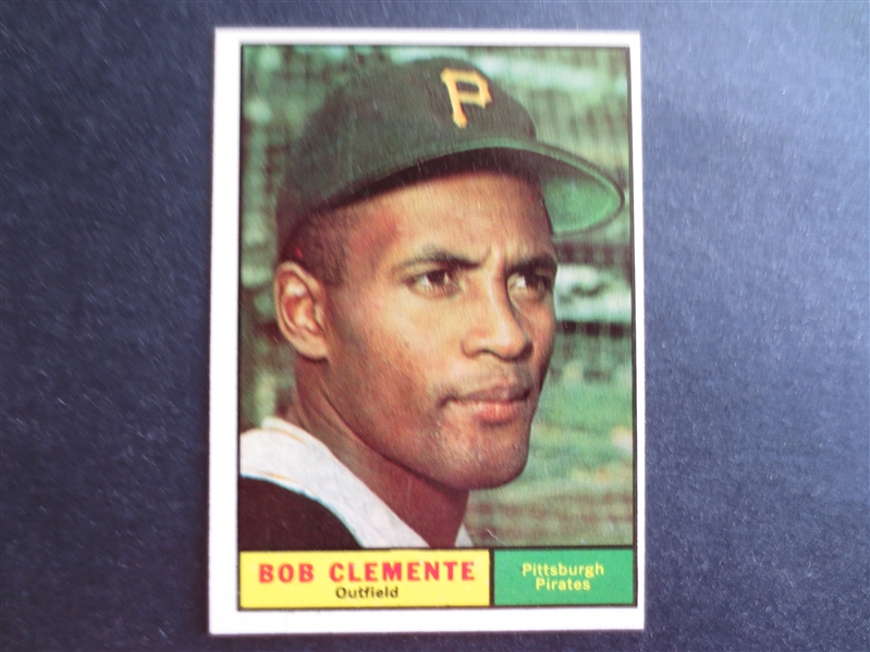 1961 Topps Bob Clemente Baseball Card #388 in Beautiful Shape but off-center  LOOK!