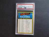 1975 Topps Atlanta Falcons Team Checklist Hand Cut PSA Authentic Football Card with Players listed on the back