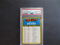 1975 Topps Chicago Bears Team Checklist Hand Cut PSA Authentic Football Card with players listed on the back