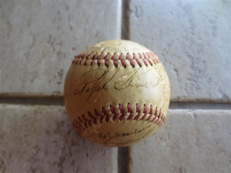 Autographed 1950 Pittsburgh Pirates Team Baseball with 26 signatures including Ralph Kiner