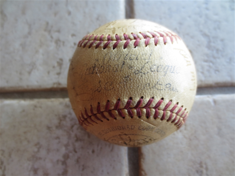 Autographed 1950 Pittsburgh Pirates Team Baseball with 26 signatures including Ralph Kiner