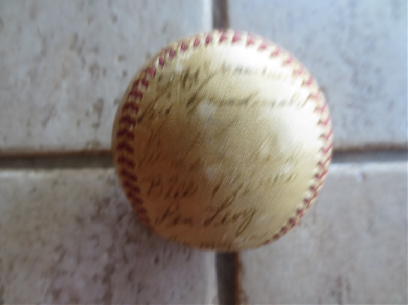 Autographed 1950 Pittsburgh Pirates Team Baseball with 26 signatures including Ralph Kiner