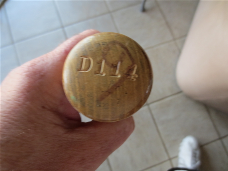 Autographed 1958 Game Used Ed Bailey Cincinnati Reds Team Signed Baseball Bat with 25 Signatures including Frank Robinson and Don Hoak!