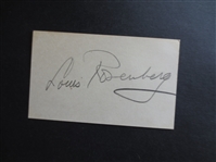 Autographed Louis Rosenberg 1923 Chicago White Sox Baseball 2nd Base 3" x 5" Card