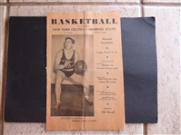 1941 Basketball Championship Program Scorecard---New York Celtics (Pro Champs) vs. Memphis State (College Champs)  