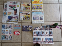 Assorted Advertising Baseball Boxes, Cards, and Uncut Sheets  Nolan Ryan +