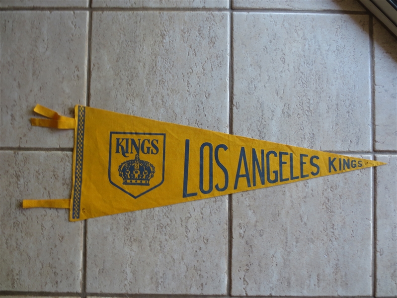 1968 Los Angeles Kings Hockey Soft Felt Pennant 2nd Year of Existance 34 RARE!