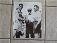 Restrike Boxing Photo of Jack Dempsey and Tom Gibbons laminated 14" x 11"