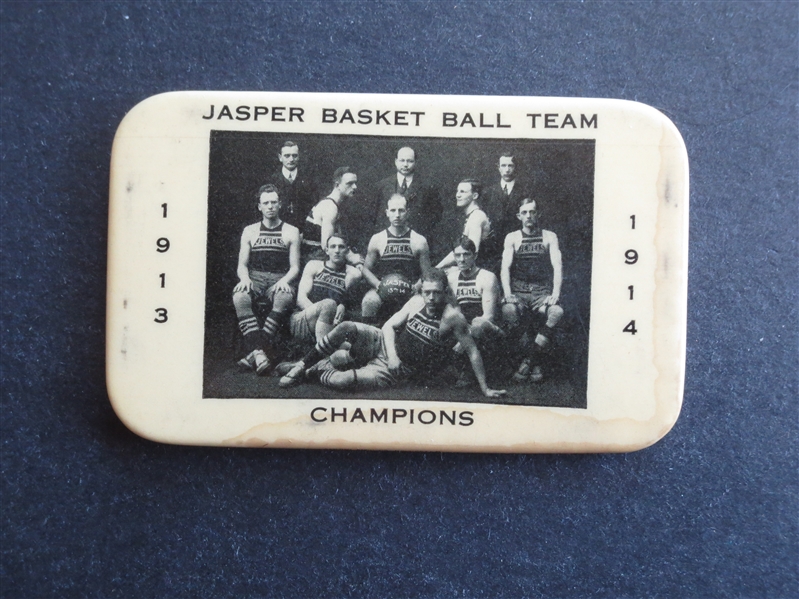 1913-14 Jasper Jewels Pro Basketball Eastern League Champions Mirror  WOW!