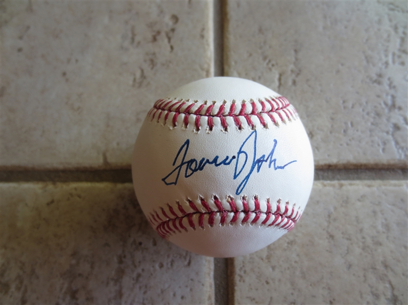 Autographed Tommy John Los Angeles Dodgers Single Signed Rawlings Baseball