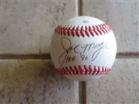 Autographed Joe Morgan Hall of Famer Single Signed Official League Baseball with added notation HOF 90