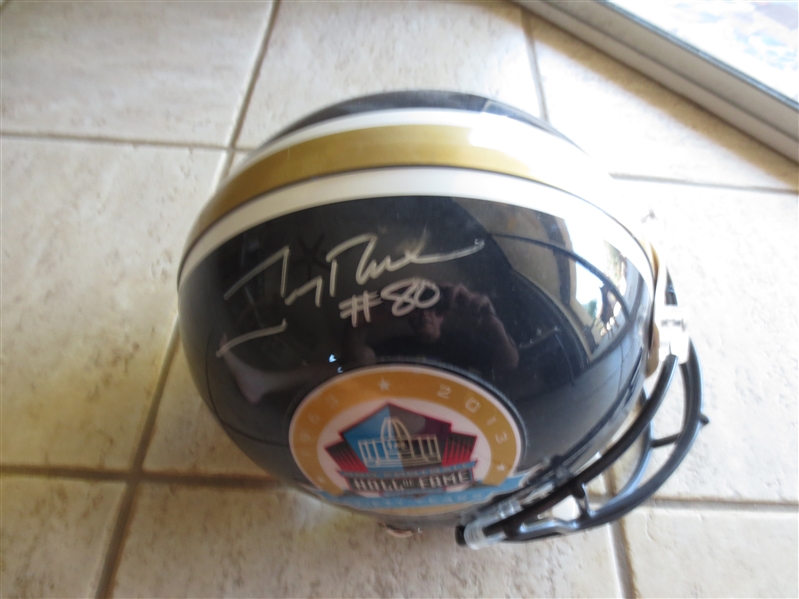 Autographed Jerry Rice Hall of Fame Football Helmet by Riddell