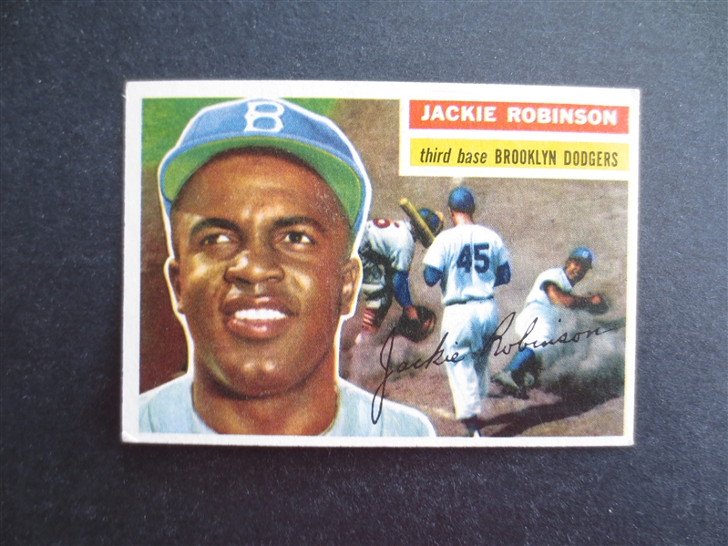 1956 Topps Jackie Robinson Baseball Card #30 in very nice shape!