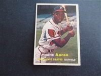 1957 Topps Hank Aaron Baseball Card #20 in nice shape!