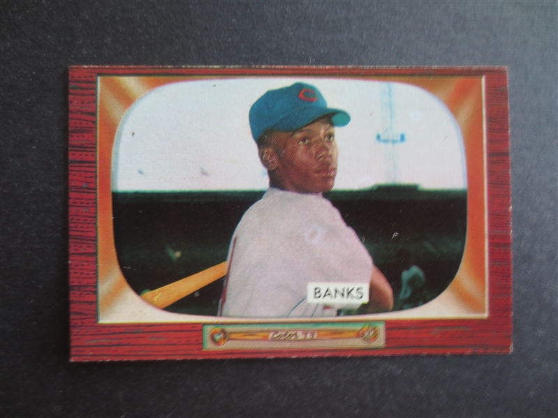 1955 Bowman Ernie Banks Baseball Card #242 in Beautiful Condition!