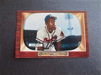 1955 Bowman Hank Aaron Baseball Card #179 in Beautiful Condition!