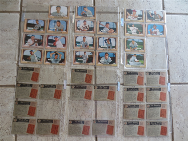 (63) different 1955 Bowman High Numbers 225-320 Baseball Cards in Great Shape!