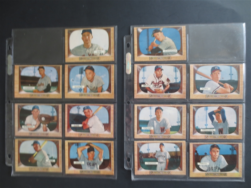 (201) different 1955 Bowman Baseball Cards in Great Shape!  63% of the Complete Set