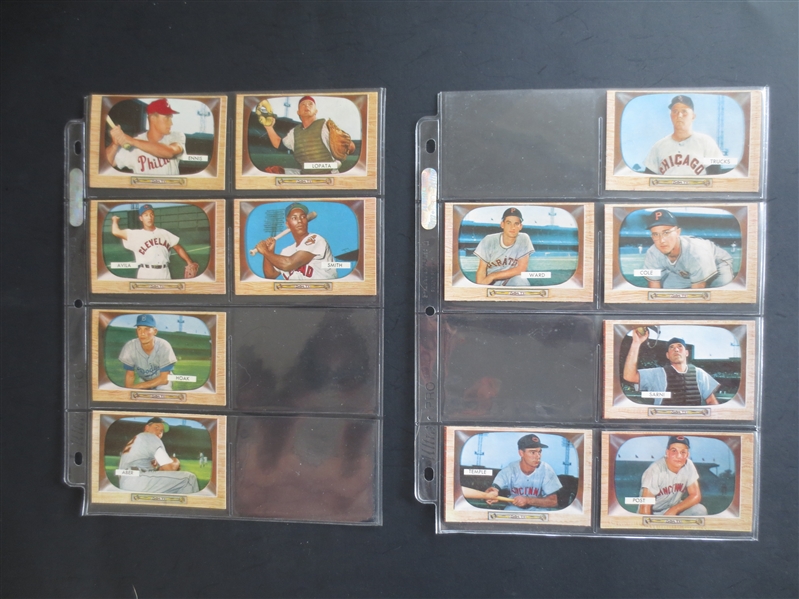 (201) different 1955 Bowman Baseball Cards in Great Shape!  63% of the Complete Set