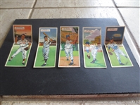 (5) different 1955 Topps Doubleheader Baseball Cards in Great Shape including Haddix, Turley and Skowron