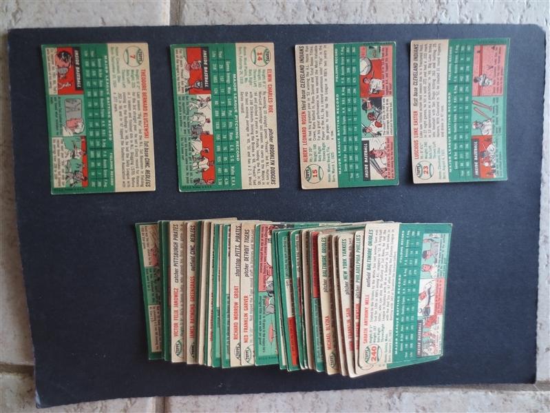 (57) different 1954 Topps Baseball Cards