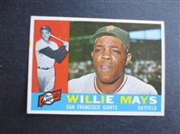 1960 Topps Willie Mays Baseball Card #200 in Beautiful Condition                  SK